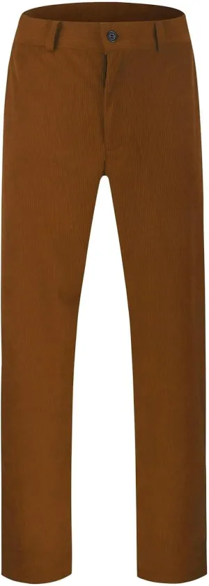 Men's Casual Corduroy Pants Loose Fit Stretch Waist Straight Leg Trousers Lightweight Button Up Plus Size Lounge Pants