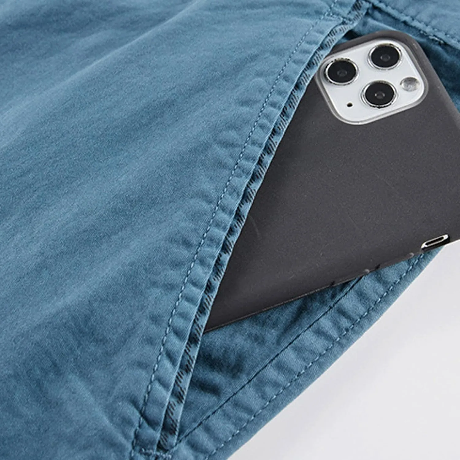 Men's Casual Shorts Summer Relaxed Fit Cotton Dress Shorts Classic Retro Stretch Straight Fit Half Pants Lounge Wear