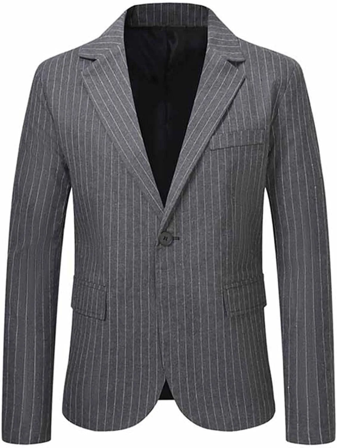 Mens Corduroy Blazers Slim Fit Business Notched Lapel Casual Men Sport Coat One Button Lightweight Suit Jacket