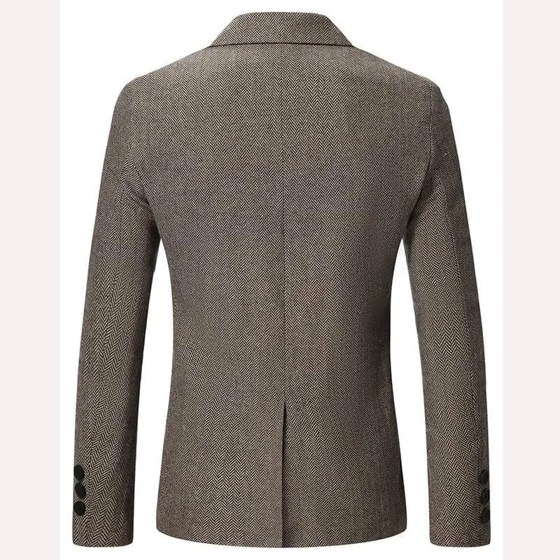 Mens Corduroy Blazers Slim Fit Business Notched Lapel Casual Men Sport Coat One Button Lightweight Suit Jacket