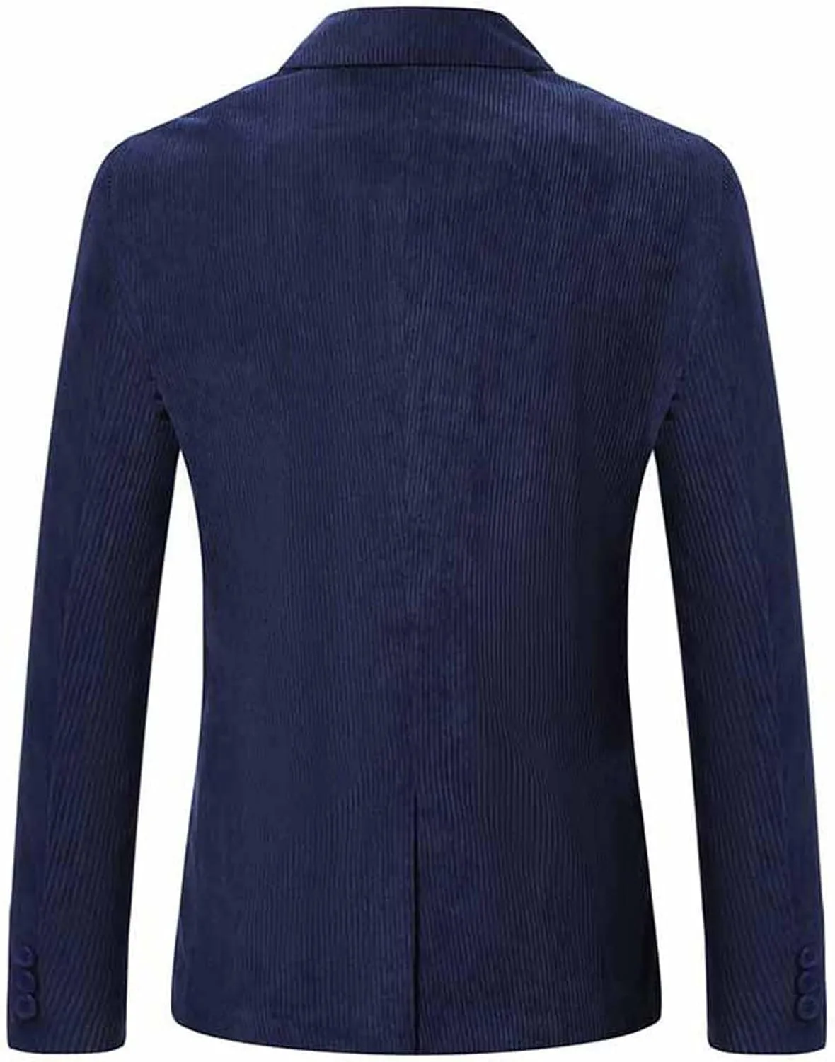 Mens Corduroy Blazers Slim Fit Business Notched Lapel Casual Men Sport Coat One Button Lightweight Suit Jacket