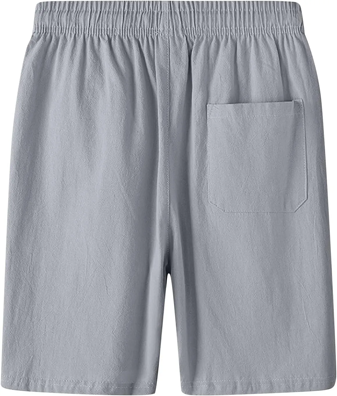 Men's Cotton Blend Shorts Elastic Waist Drawstring Shorts with Pockets Workout Jogger Relaxed Fit Shorts for Men