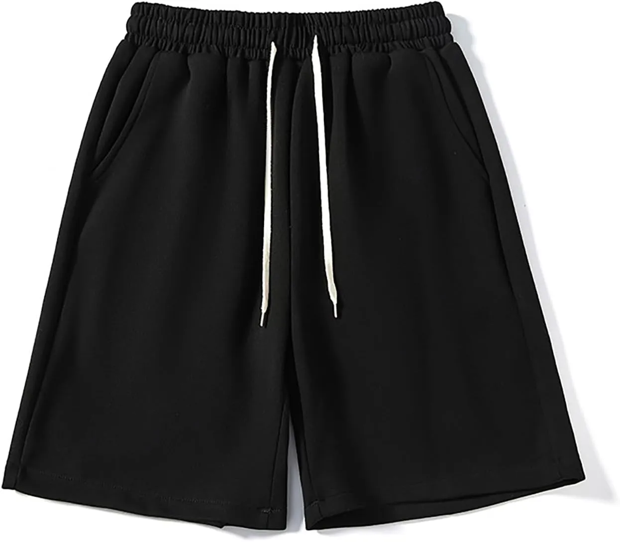 Mens Cotton Pajama Bottoms Shorts with Pockets and Drawstring Sleepwear Lounge Shorts Workout Shorts