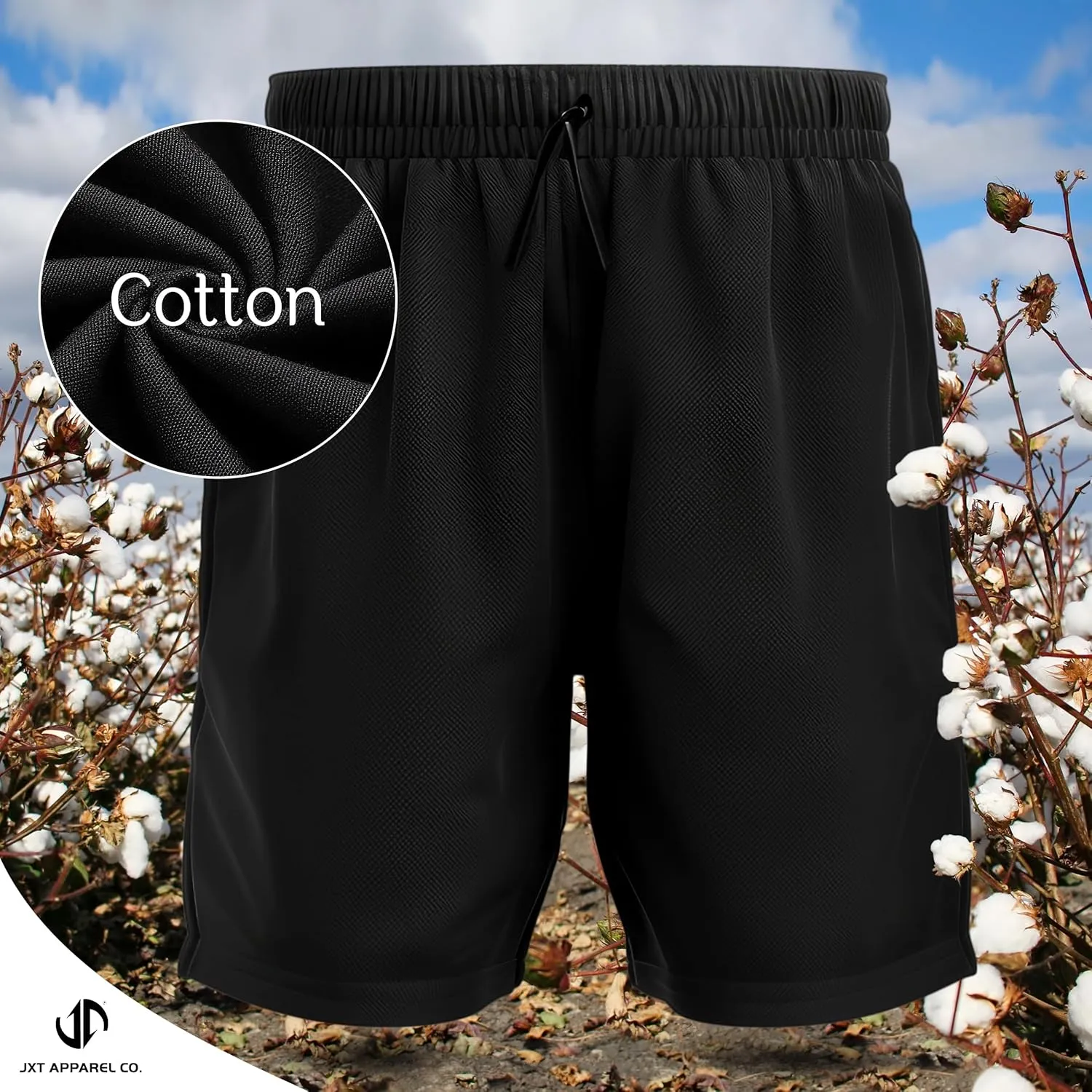 Mens Fleece Shorts with Pockets - 9 Oz Relaxed Fit Men's Sweat Shorts with Secure Draw Cords