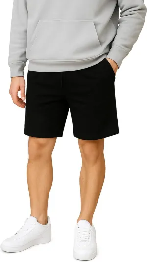 Mens Fleece Shorts with Pockets - 9 Oz Relaxed Fit Men's Sweat Shorts with Secure Draw Cords