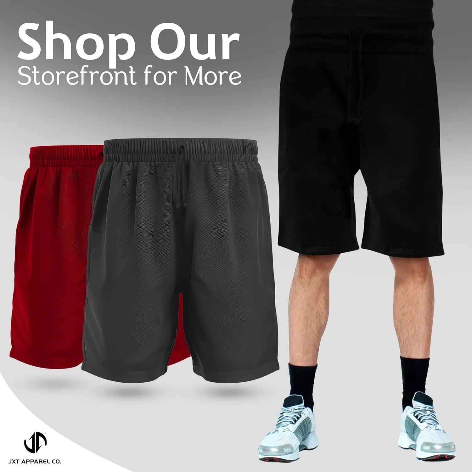 Mens Fleece Shorts with Pockets - 9 Oz Relaxed Fit Men's Sweat Shorts with Secure Draw Cords