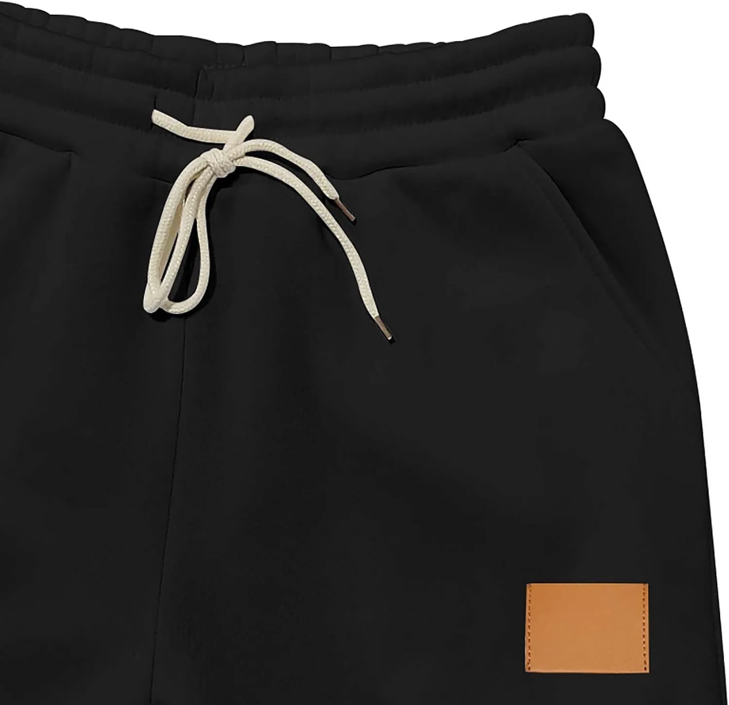 Mens Jogger Sweatpants Open Bottom Warm Fleece Lined Cargo Pants Relaxed Fit Tapered Winter Work Pants with Pockets