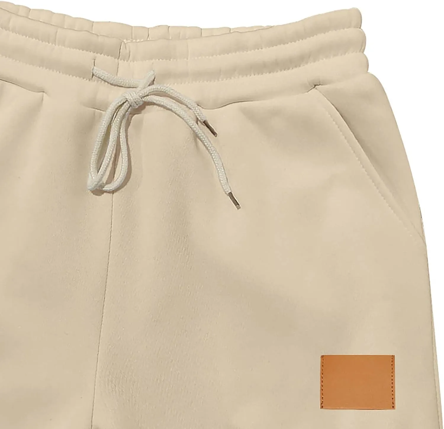 Mens Jogger Sweatpants Open Bottom Warm Fleece Lined Cargo Pants Relaxed Fit Tapered Winter Work Pants with Pockets