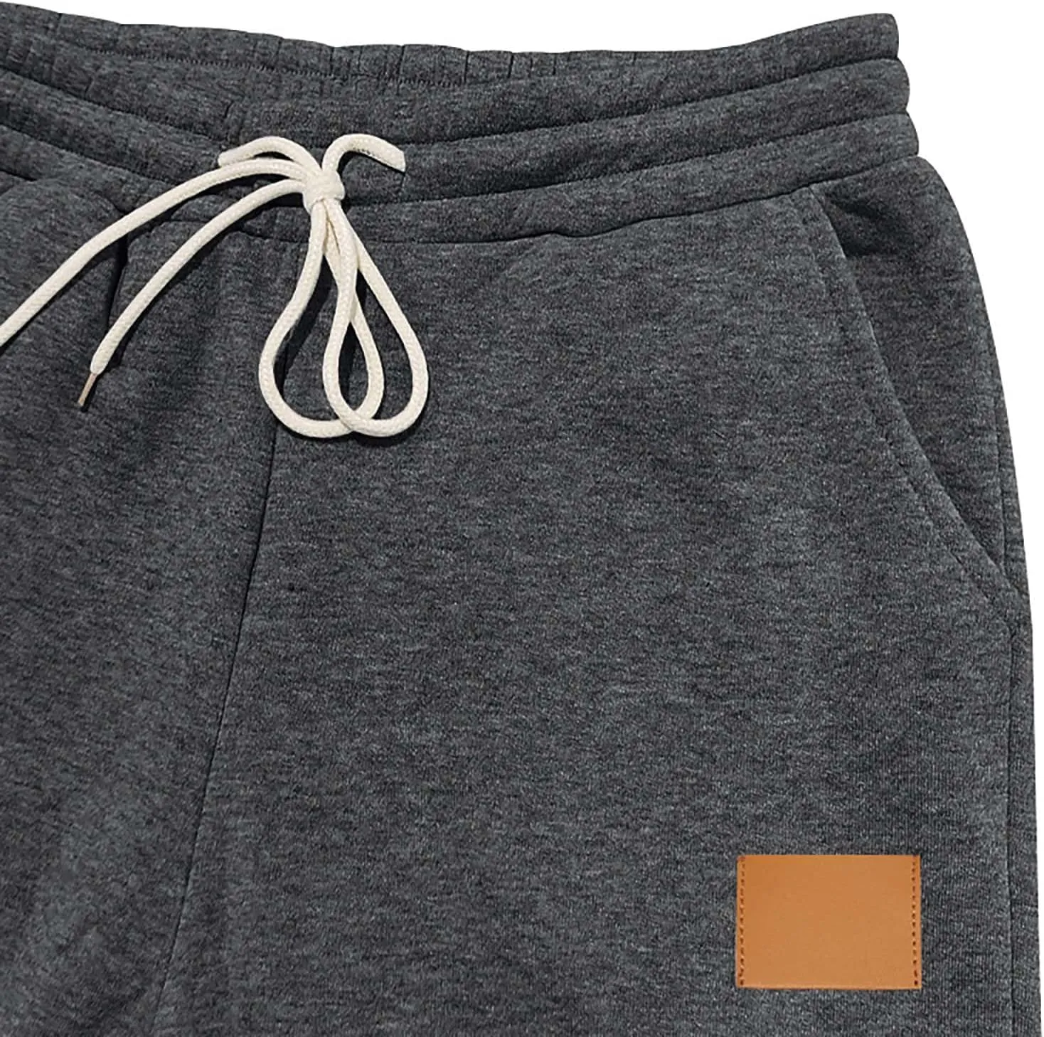 Mens Jogger Sweatpants Open Bottom Warm Fleece Lined Cargo Pants Relaxed Fit Tapered Winter Work Pants with Pockets