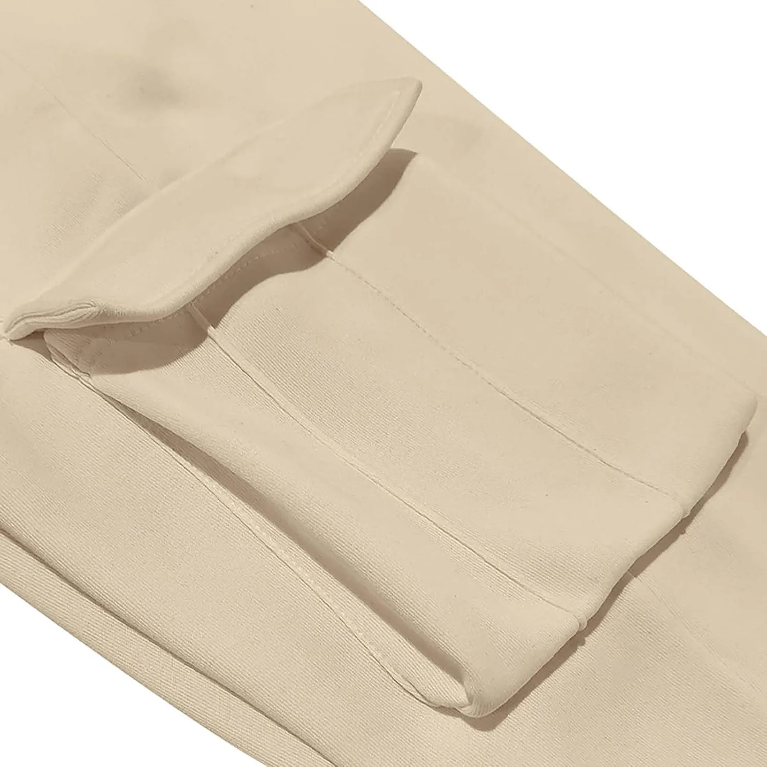 Mens Jogger Sweatpants Open Bottom Warm Fleece Lined Cargo Pants Relaxed Fit Tapered Winter Work Pants with Pockets