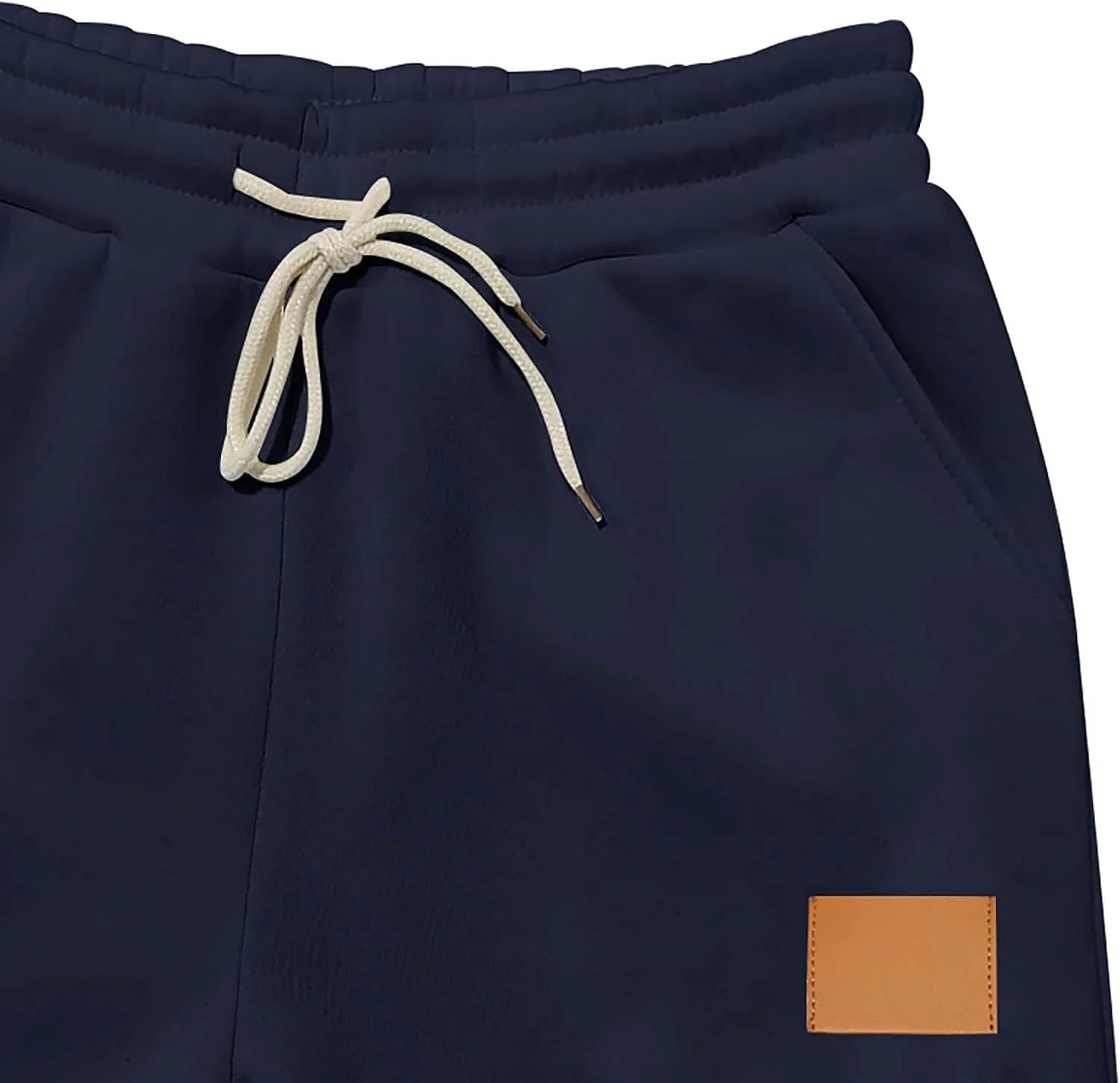 Mens Jogger Sweatpants Open Bottom Warm Fleece Lined Cargo Pants Relaxed Fit Tapered Winter Work Pants with Pockets