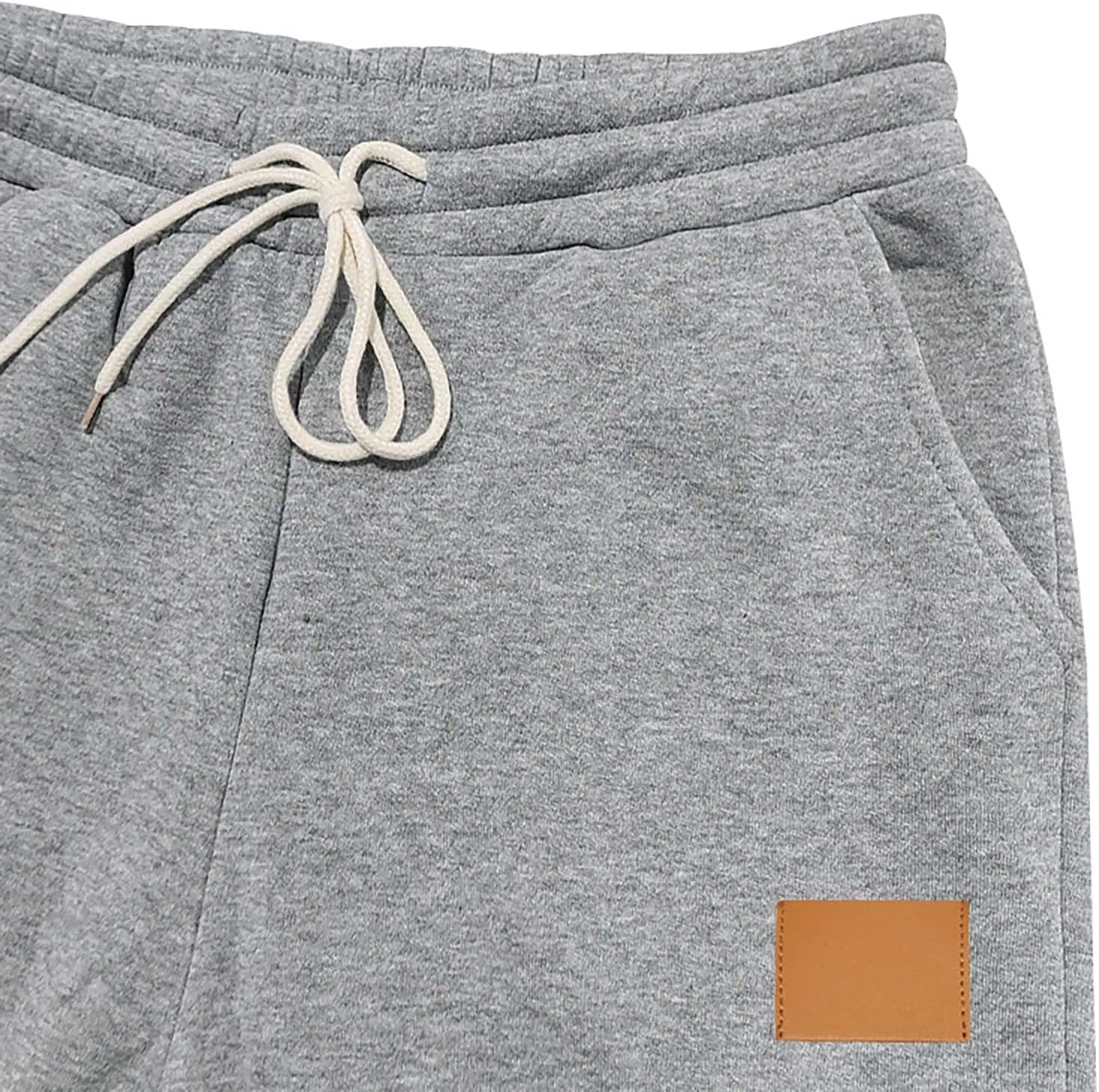 Mens Jogger Sweatpants Open Bottom Warm Fleece Lined Cargo Pants Relaxed Fit Tapered Winter Work Pants with Pockets