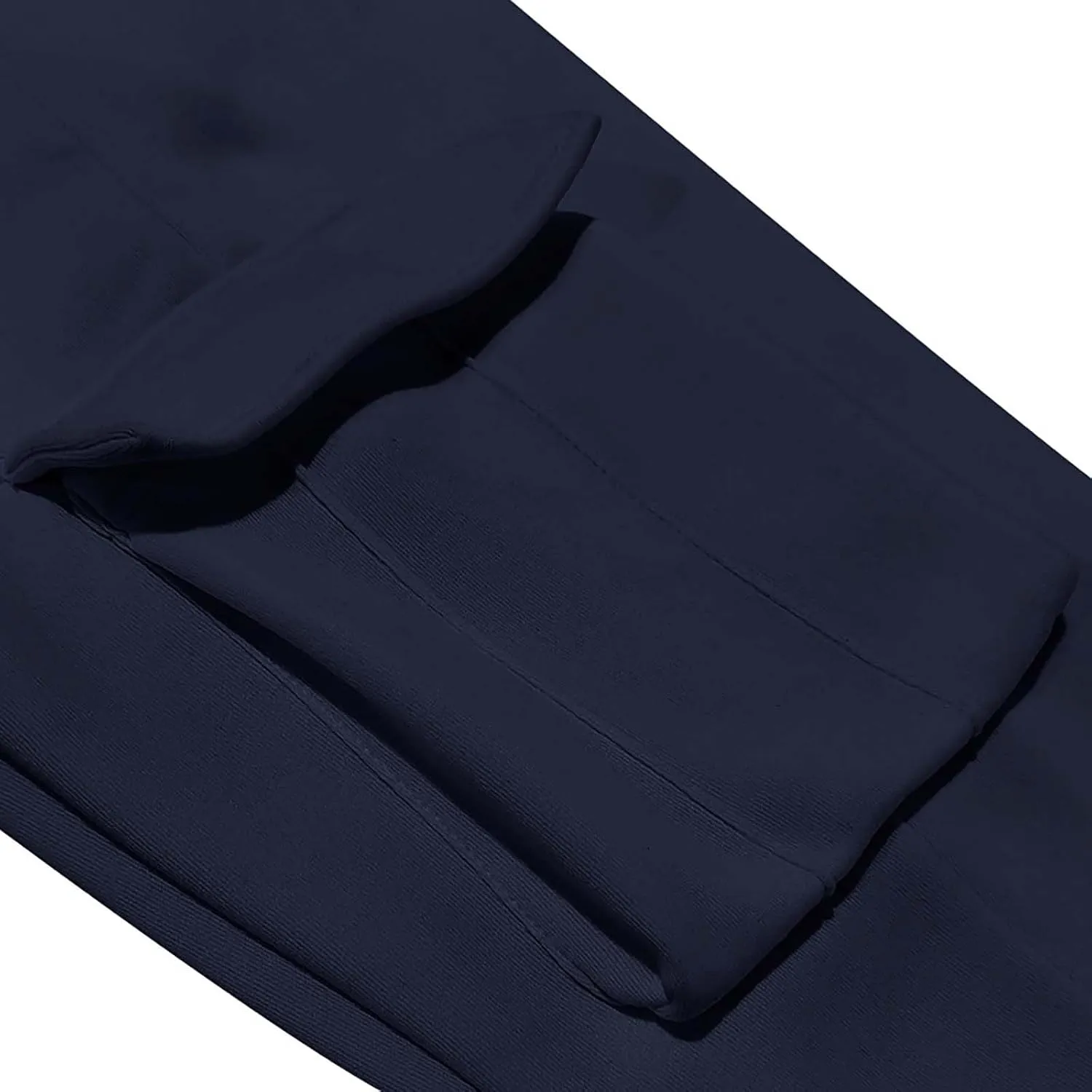 Mens Jogger Sweatpants Open Bottom Warm Fleece Lined Cargo Pants Relaxed Fit Tapered Winter Work Pants with Pockets