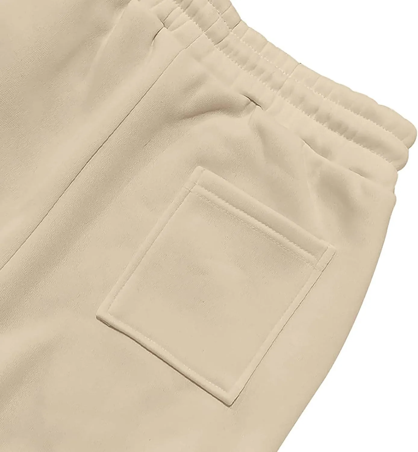 Mens Jogger Sweatpants Open Bottom Warm Fleece Lined Cargo Pants Relaxed Fit Tapered Winter Work Pants with Pockets