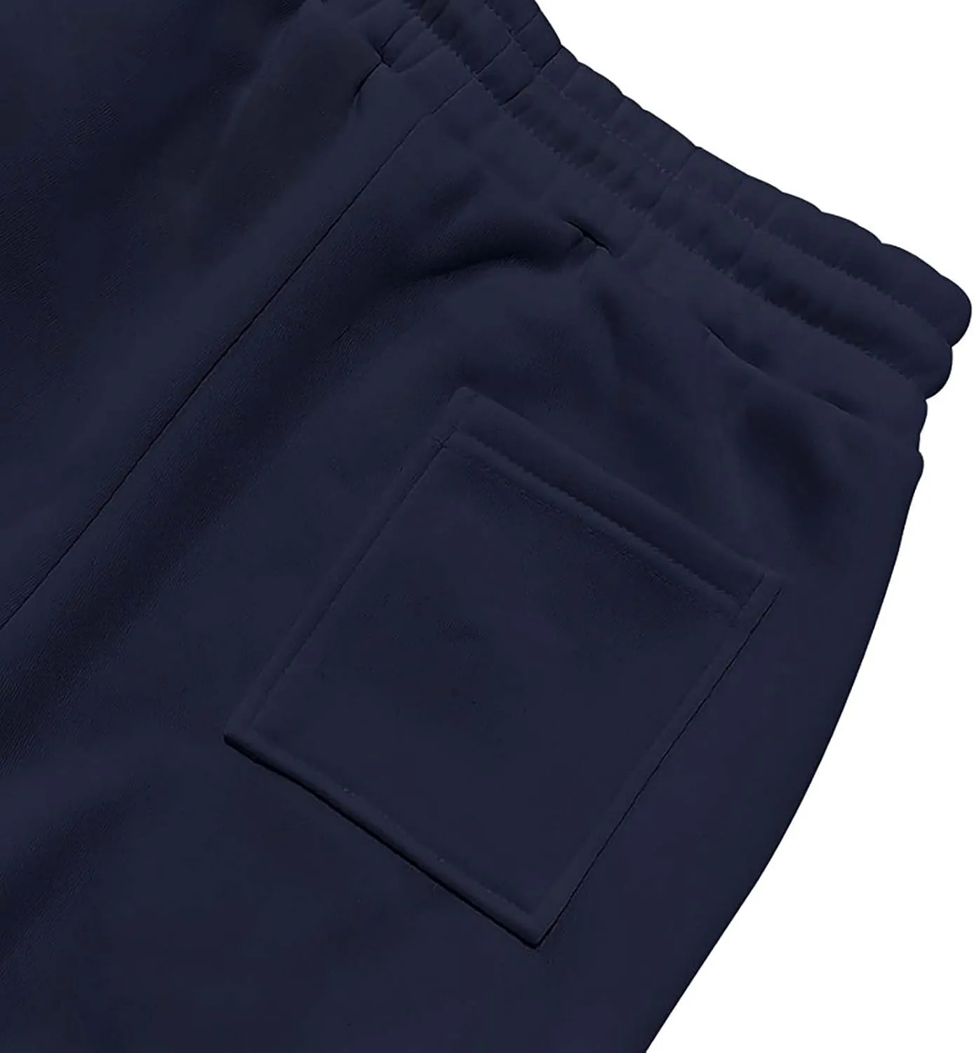 Mens Jogger Sweatpants Open Bottom Warm Fleece Lined Cargo Pants Relaxed Fit Tapered Winter Work Pants with Pockets