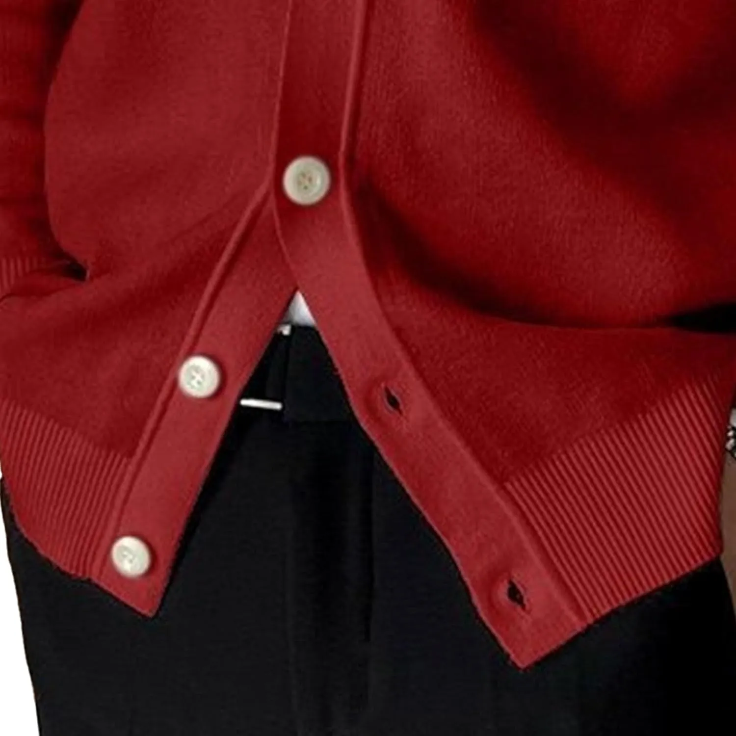 Men's Lapel Knitted Open Sweater Button Down Solid Knitwear Fall Warm Tops Long Sleeve V Neck Cardigans