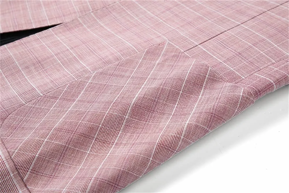 Mens Plaid Blazers Casual Sport Coat 1 Button Suit Jacket Slim Fit Notched Lapel Lightweight Jackets for Daily