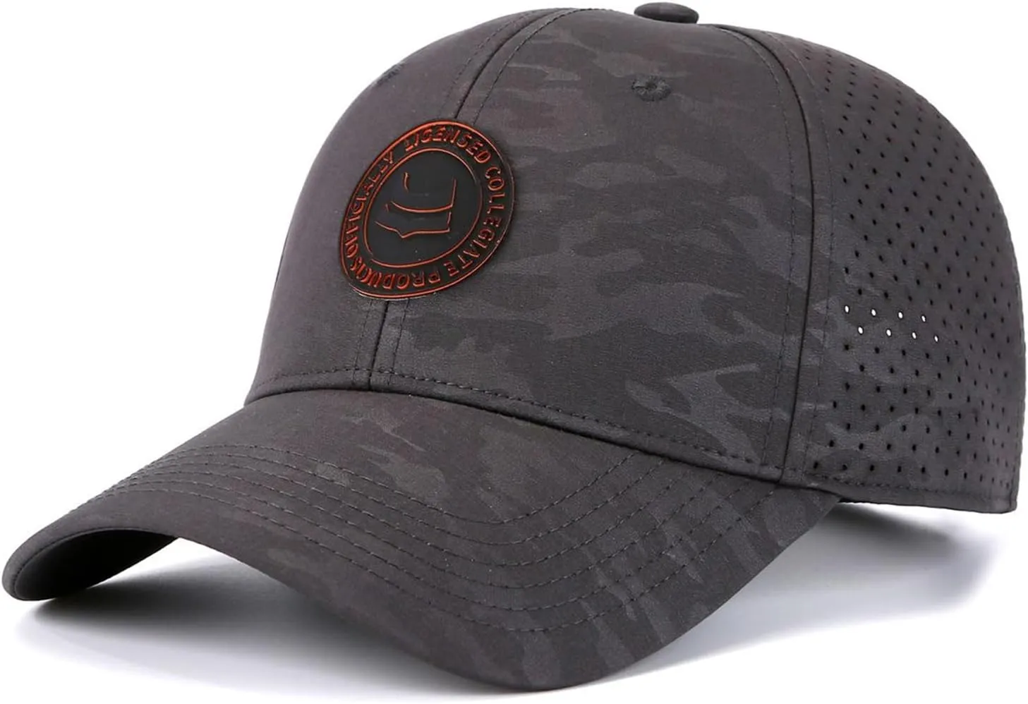 Men's Quick Dry Baseball Cap Original Camouflage Laser Perforated Breathable Golf Ball Caps Curved Brim Structured Hats