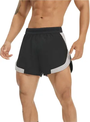Men's Quick Dry Gym Shorts Lightweight Breathable Athletic Flat Front Shorts for Running