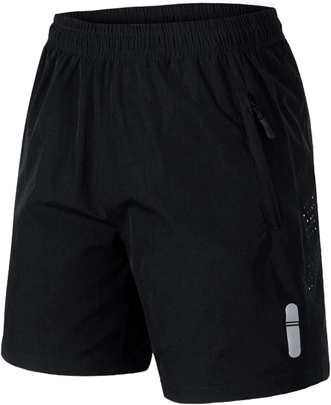 Men's Quick-Dry Workout Shorts Breathable Elastic Waist Athletic Short Pants with Zipper Pocket Gym Running Fitness
