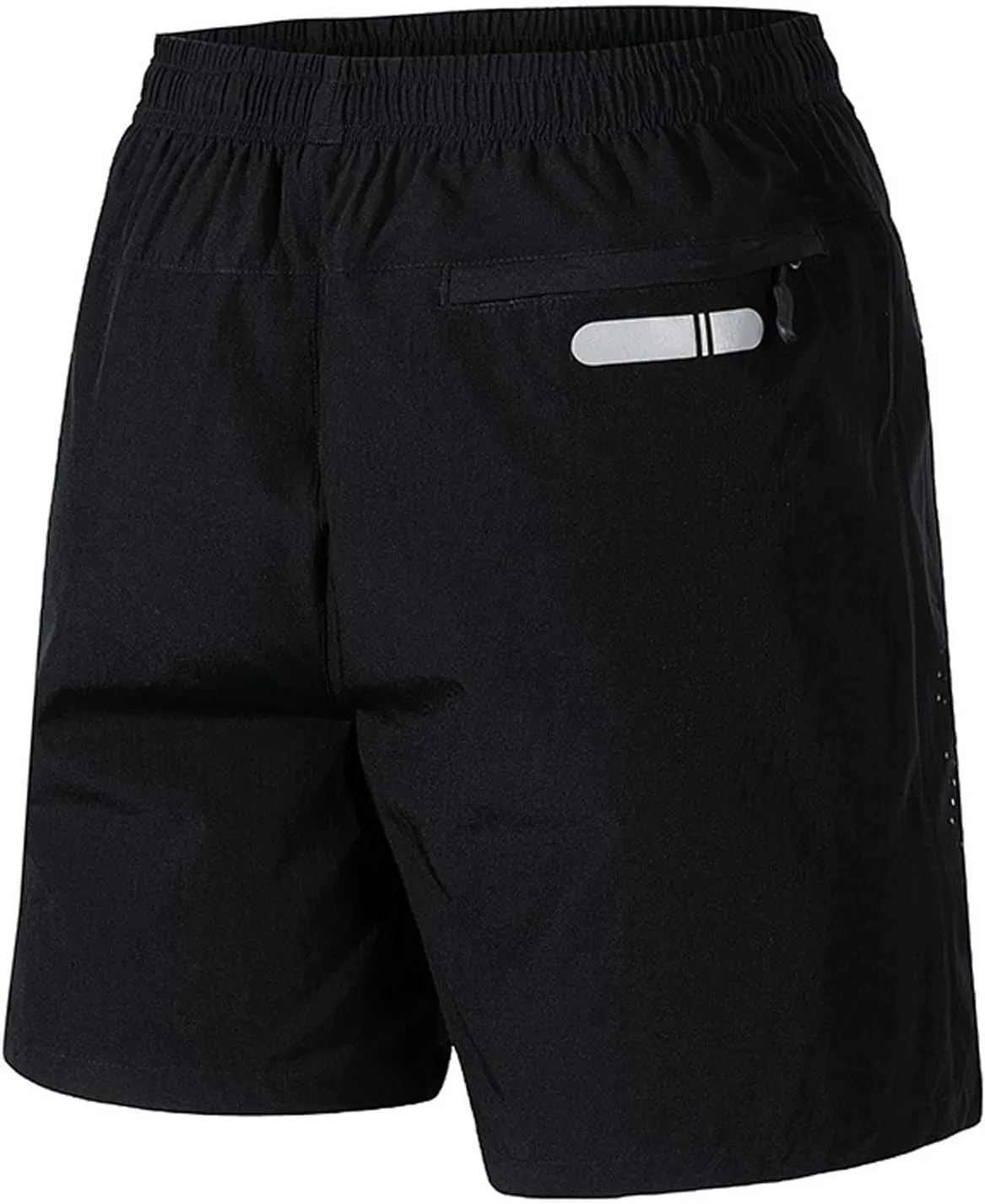 Men's Quick-Dry Workout Shorts Breathable Elastic Waist Athletic Short Pants with Zipper Pocket Gym Running Fitness