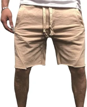 Men's Relaxed Fit Cotton Shorts Casual Lounge Sweat Shorts Elastic Waist Drawstring Summer Beach Shorts with Pockets