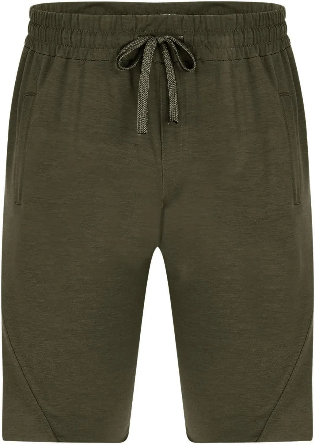 Men's Relaxed Fit Cotton Shorts Casual Lounge Sweat Shorts Elastic Waist Drawstring Summer Beach Shorts with Pockets