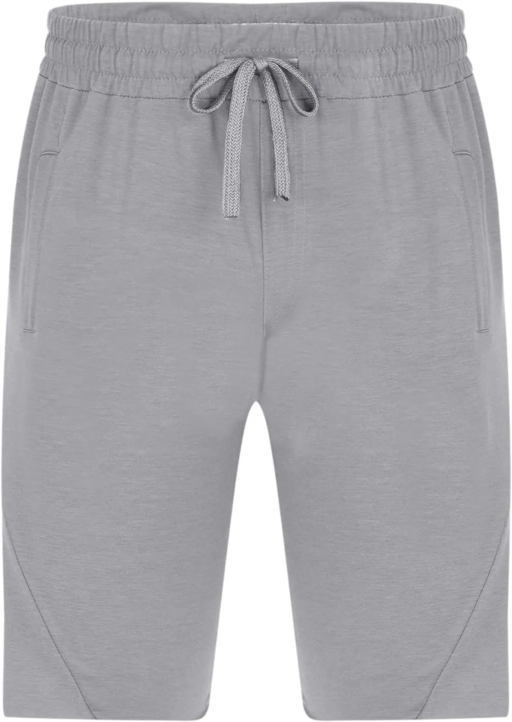 Men's Relaxed Fit Cotton Shorts Casual Lounge Sweat Shorts Elastic Waist Drawstring Summer Beach Shorts with Pockets