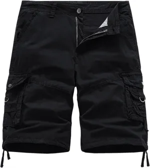 Mens Shorts Cargo Relaxed Fit Cargo Shorts Cool Classic Fit Expandable Waistband Hiking Shorts Regular and Big & Tall