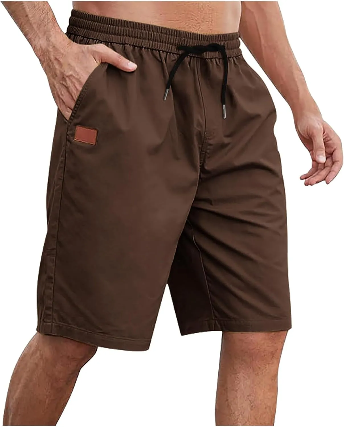 Mens Shorts Casual Drawstring Lounge Shorts Elastic Waist Big and Tall Summer Shorts Plus Size Athletic Running Shorts