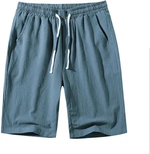 Mens Shorts Casual Summer Elastic Waist Drawstring Lounge Shorts Relaxed Fit Comfy Beach Vacation Shorts with Pockets
