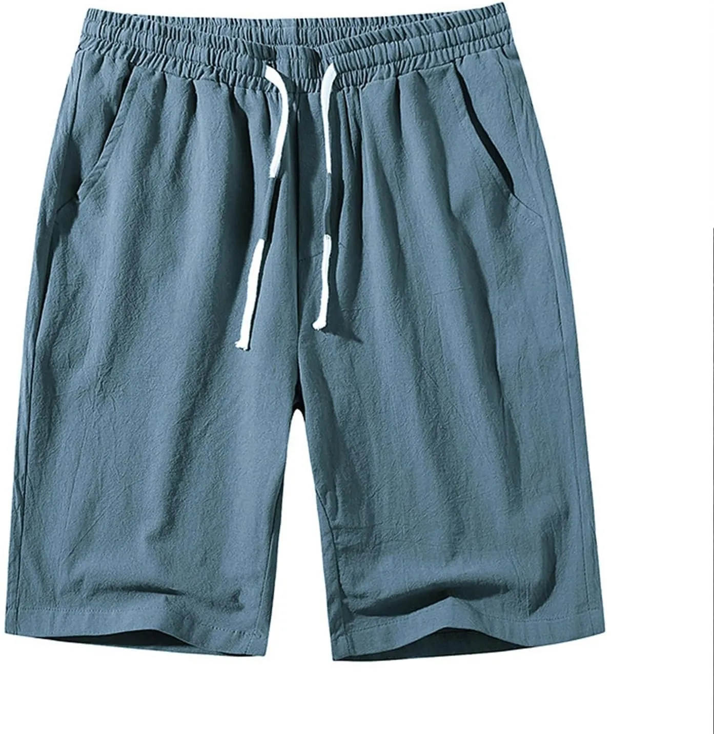 Mens Shorts Casual Summer Elastic Waist Drawstring Lounge Shorts Relaxed Fit Comfy Beach Vacation Shorts with Pockets