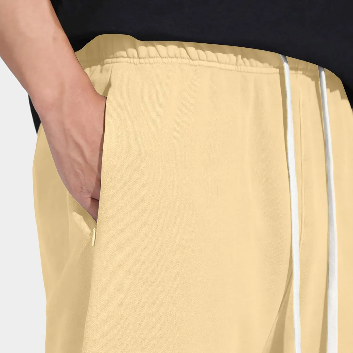 Mens Shorts Cotton Athletic Shorts Men's Casual Lounge Shorts Relaxed Fit Summer Drawstring Shorts Slacks with Pocket