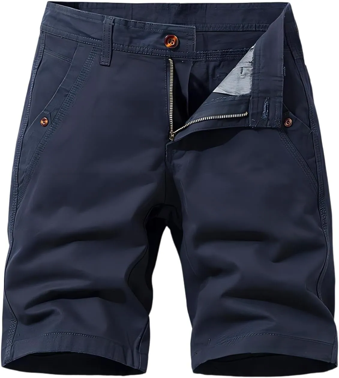 Mens Shorts Flat Front Summer Casual Stretch Loose Fit Golf Chino Short