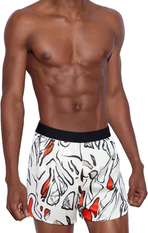 Men's Silk Boxer Shorts - Pure Mulberry Silk Underwear, Luxury Sleepwear, Pajamas Lounge Shorts - Improved Waistband