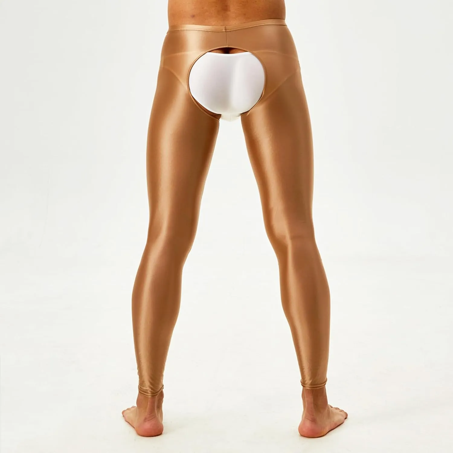 Men's Stretch Ice Silk Underwear Base Layer Legging Tights Mesh Long Johns Pants