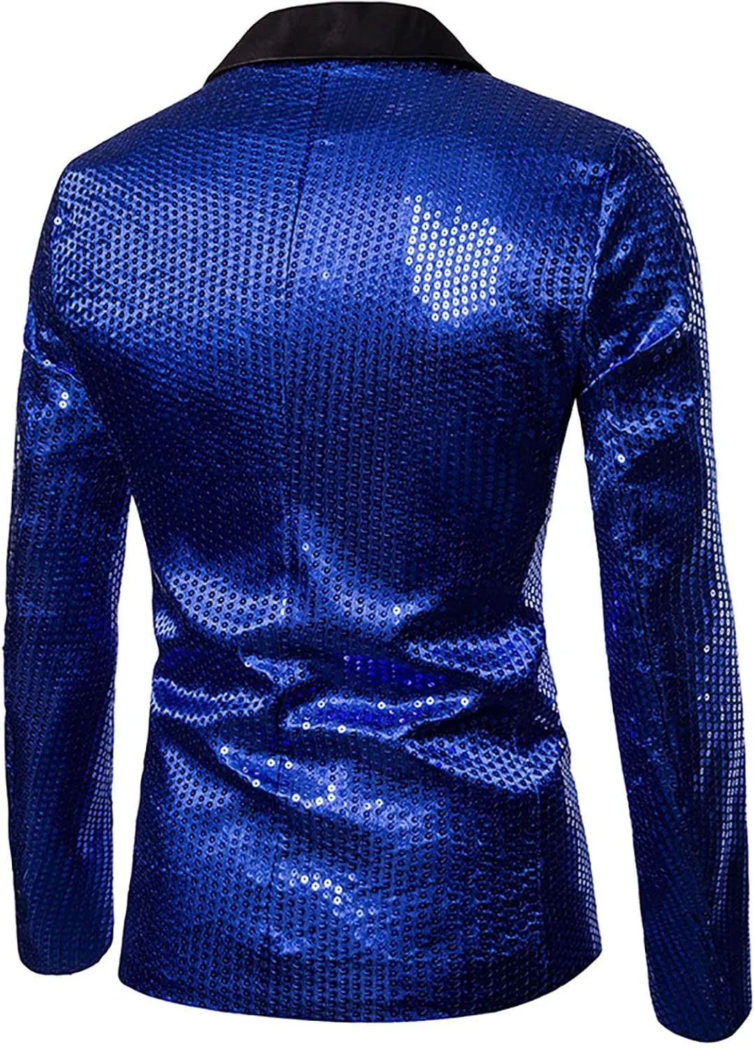 Men's Tuxedo Jacket Slim Fit Notched Lapel Blazer Suit Jackets for Party Prom Wedding Dinner Shiny Sequins Blazer