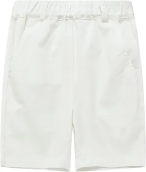 Mud Kingdom Fashion Boy Chino Shorts Elastic Waist Flat Front Summer School Uniform