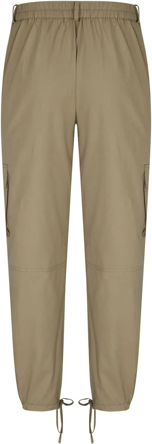 Muscularfit Men's Cargo Pants Cotton Stretch Waist Multi Pockets Straight Sweatpants Outdoor Fashion Solid Tooling Trousers