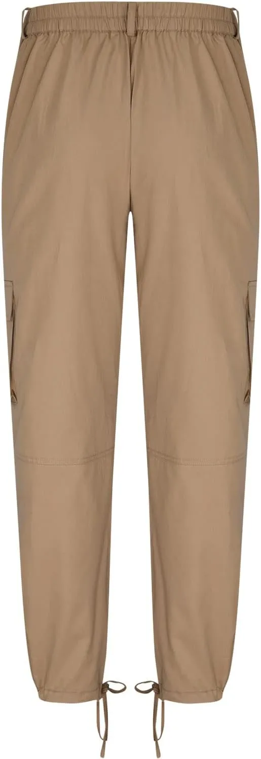 Muscularfit Men's Cargo Pants Cotton Stretch Waist Multi Pockets Straight Sweatpants Outdoor Fashion Solid Tooling Trousers