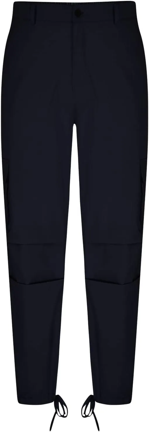 Muscularfit Men's Cargo Pants Cotton Stretch Waist Multi Pockets Straight Sweatpants Outdoor Fashion Solid Tooling Trousers