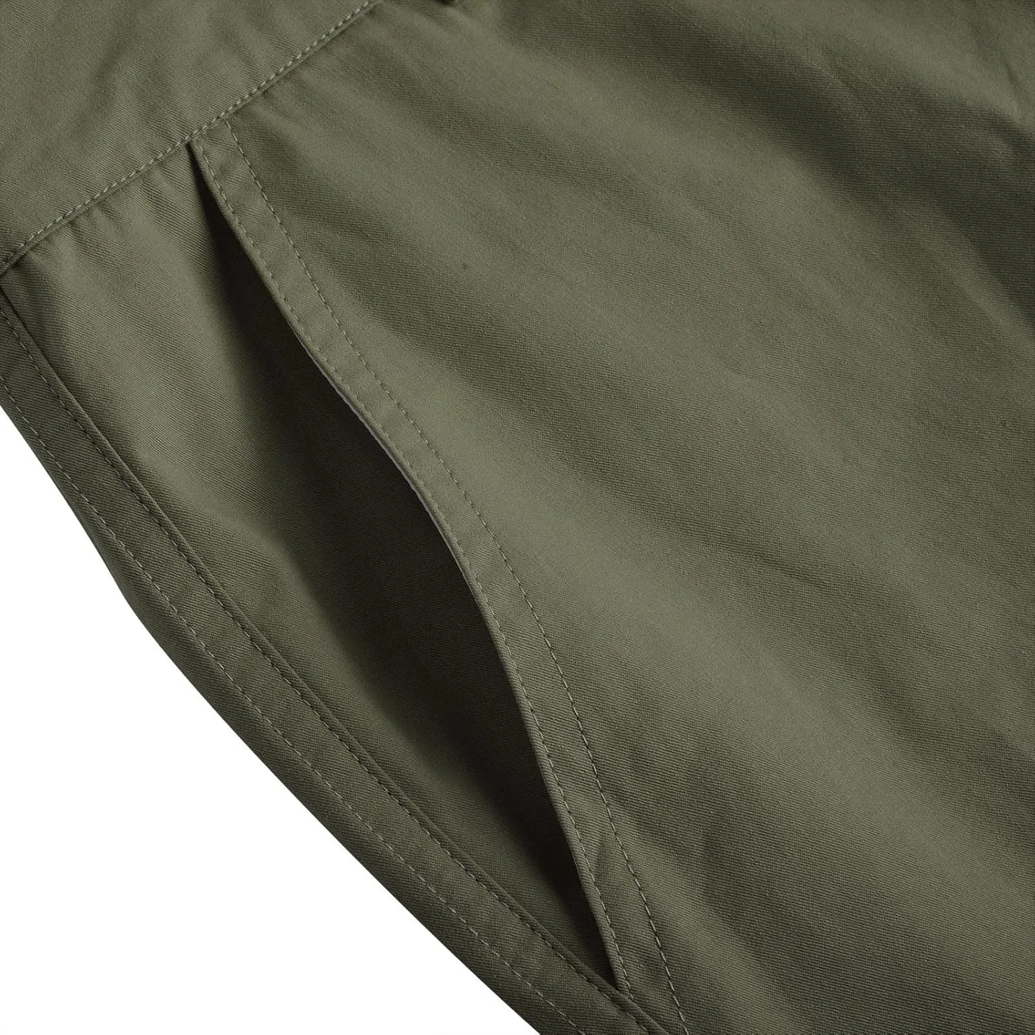 Muscularfit Men's Cargo Pants Cotton Stretch Waist Multi Pockets Straight Sweatpants Outdoor Fashion Solid Tooling Trousers
