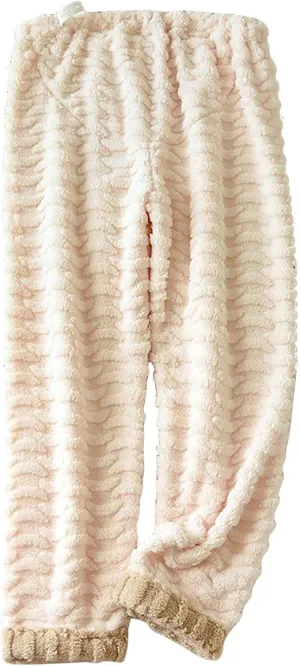 Oplxuo Women Maternity Pajama Pant Adjustable Waist Fuzzy Fleece Lounge Pants Plush Fluffy Sleepwear Pregnancy Casual PJs