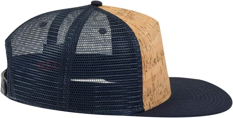 OTTO Cork Flat Visor SNAP 5 Panel Mesh Back Trucker Snapback Hat