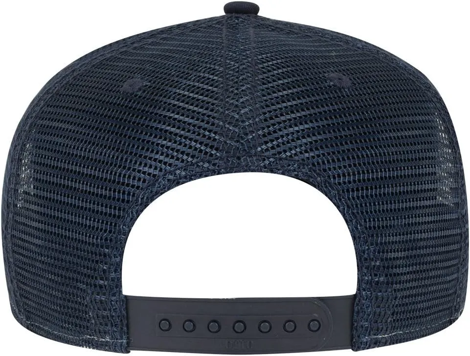 OTTO Cork Flat Visor SNAP 5 Panel Mesh Back Trucker Snapback Hat