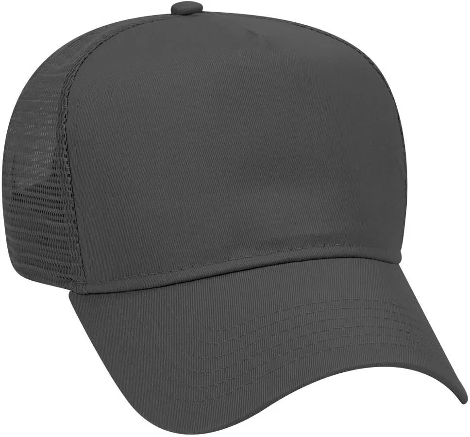 OTTO Cotton Blend Twill 5 Panel Pro Style Mesh Back Trucker Hat