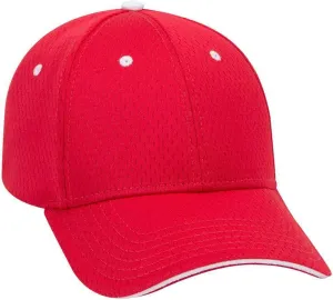OTTO Polyester Pro Mesh Sandwich Visor 6 Panel Low Profile Baseball Cap
