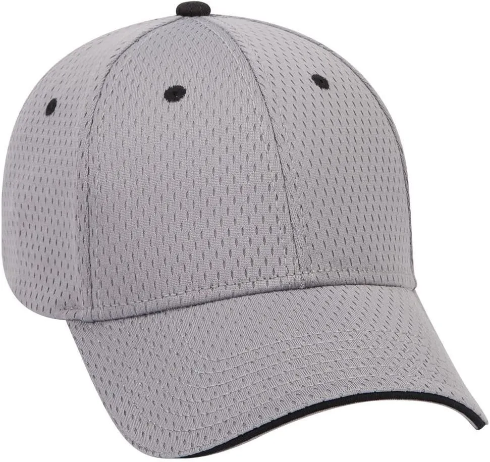 OTTO Polyester Pro Mesh Sandwich Visor 6 Panel Low Profile Baseball Cap