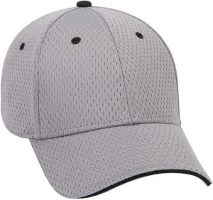 OTTO Polyester Pro Mesh Sandwich Visor 6 Panel Low Profile Baseball Cap