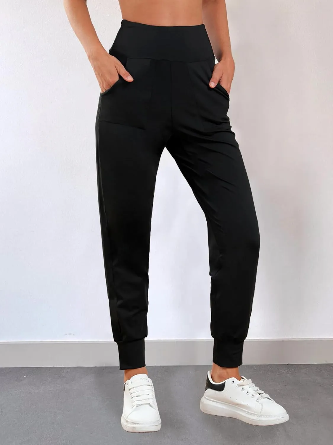 Paintcolors Women's Fleece Lined Joggers Pants Winter Warm Athletic Sweatpants Thermal Pants with Pockets Hiking Running Yoga